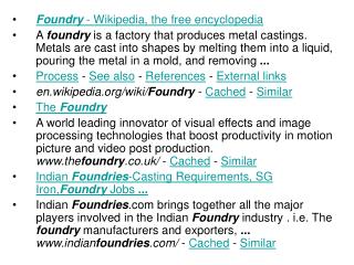 Foundry - Wikipedia, the free encyclopedia