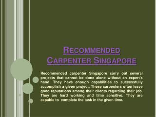 Wardrobe Carpenter Singapore