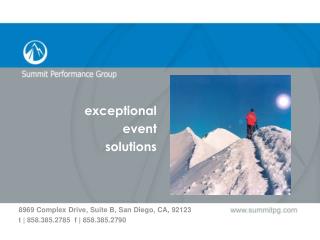 8969 Complex Drive, Suite B, San Diego, CA, 92123 t | 858.385.2785 f | 858.385.2790