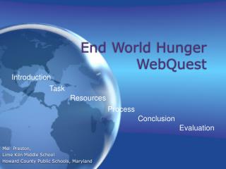 End World Hunger WebQuest