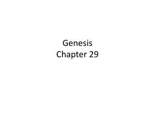 Genesis Chapter 29