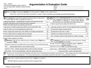 Argumentation & Evaluation Guide