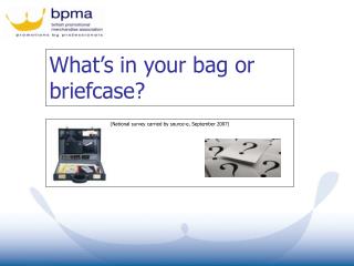What’s in your bag or briefcase?