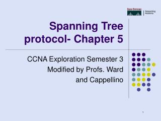 Spanning Tree protocol- Chapter 5