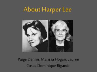 About Harper Lee
