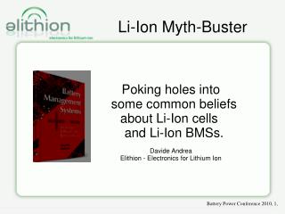 Li-Ion Myth-Buster