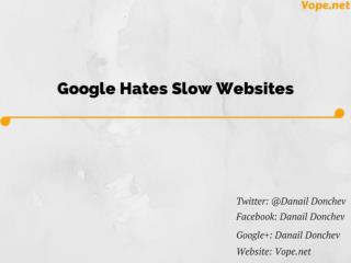 Google Hates Slow Websites