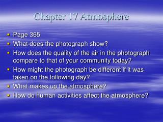 Chapter 17 Atmosphere