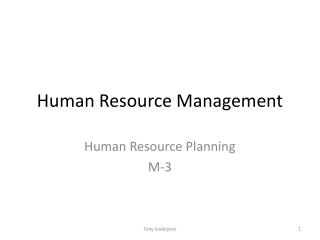 Human Resource Management