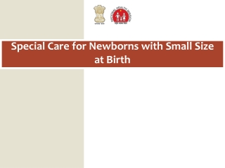 Special Care for Newborns with Small Size at Birth