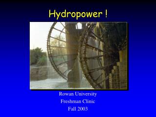 Hydropower !