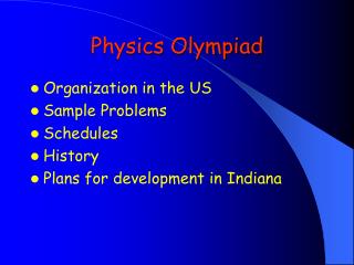 Physics Olympiad