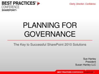 Planning for Governance