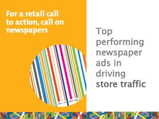 Top performing newspaper ads in driving store traffic