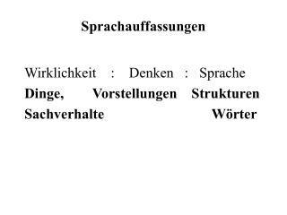 Sprachauffassungen