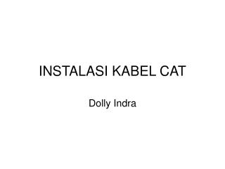 INSTALASI KABEL CAT