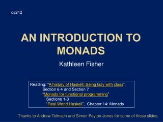 An Introduction to Monads