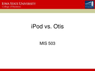 iPod vs. Otis