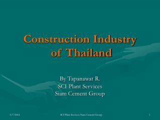 Construction Industry of Thailand