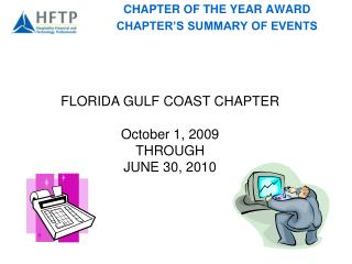 CHAPTER OF THE YEAR AWARD CHAPTER’S SUMMARY OF EVENTS