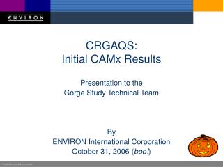 CRGAQS: Initial CAMx Results