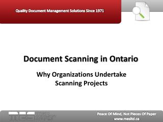 Document Scanning in Ontario - MES Hybrid