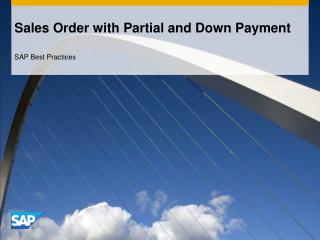 Sales Order with Partial and Down Payment