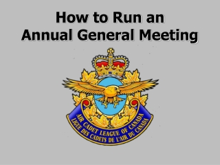 How to Run an Annual General Meeting