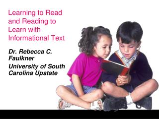 Learning to Read and Reading to Learn with Informational Text