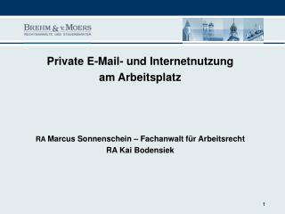 Private Nutzung des firmeneigenen E-Mail-Accounts am Arbeitsplatz?