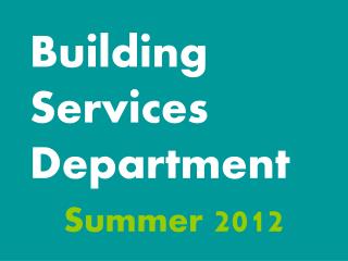 Building Services Department