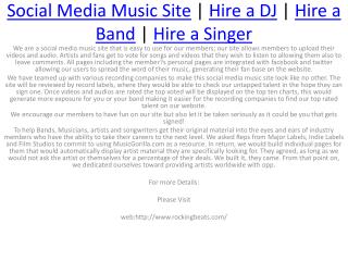 Dj for Hire | Bnads for Hire | Hire a Dj | Singers for Hire