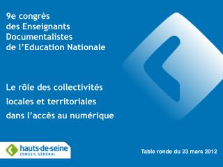 9e congrès des Enseignants Documentalistes de l’Education Nationale