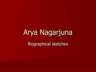 Arya Nagarjuna