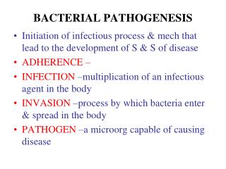 PPT - BACTERIAL PATHOGENESIS PowerPoint Presentation, free download ...