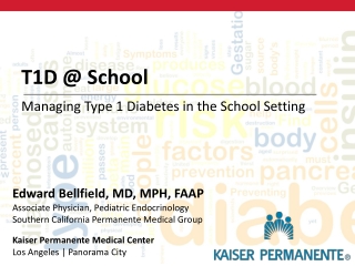 T1D @ School Managing Type 1 Diabetes in the School Setting