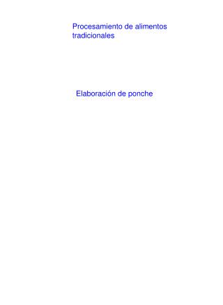 Procesamiento de alimentos tradicionales
