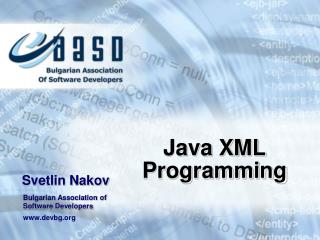 Java XML Programming