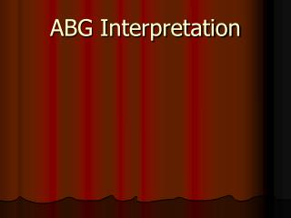ABG Interpretation