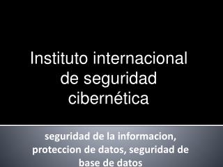seguridad de la informacion