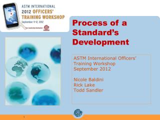 Process of a Standard’s Development