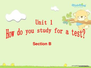 Unit 1 How do you study for a test?