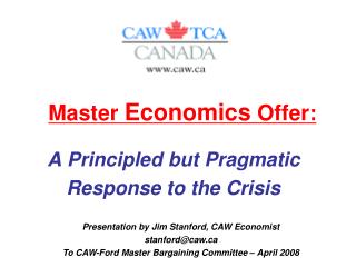 Master Economics Offer: