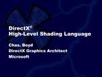 DirectX High-Level Shading Language