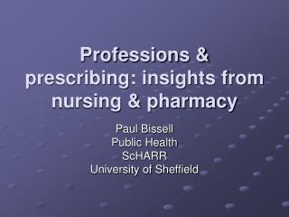Professions &amp; prescribing: insights from nursing &amp; pharmacy