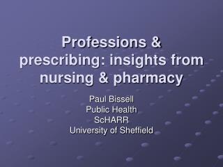 Professions &amp; prescribing: insights from nursing &amp; pharmacy