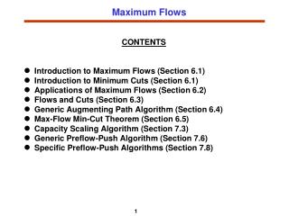 Maximum Flows