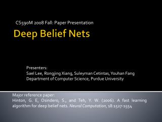 Deep Belief Nets