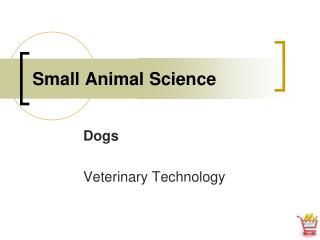 Small Animal Science