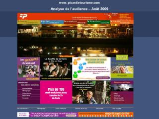 picardietourisme Analyse de l’audience – Août 2009